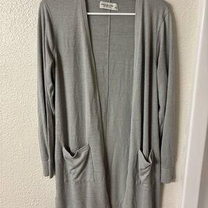 Abercrombie & Fitch Gray Long Cardigan Sweater